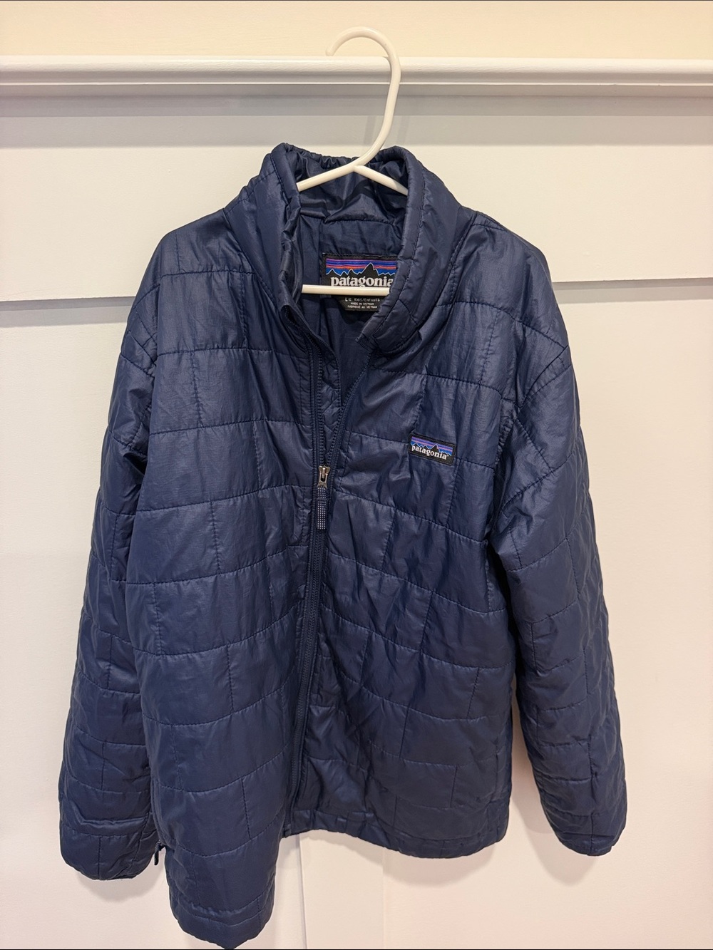 Patagonia Kids Navy Quilted Nano Puffer Jacket size L (12)